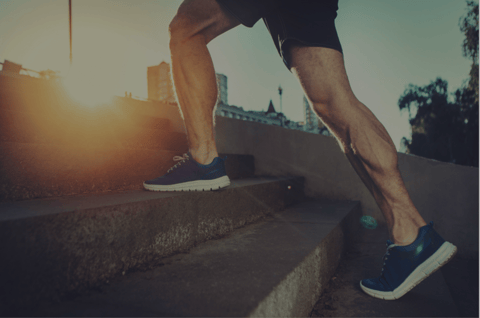 runner with irritating untreated athlete